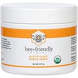 Honey Facial Mask Certified Organic Raw Honey w/French Pink Clay by BeeFriendly, Exfoliating Mask Leaves Skin Soft, Smooth, Youthful, Pulls Impurities, Enhances Collagen Production, Clears Acne