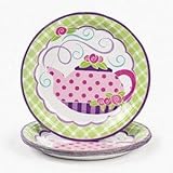 Girly Tea Party Dinner Plates (8 pc)
