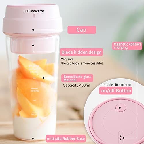 17PinHut Portable Blender, Personal Blender, With USB contact
