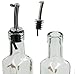 Topadorn Glass Oil Bottle Gourmet Oil Bottle with Lever Release Pourer Oil Bottle 17 OZ,Set of 2