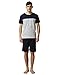 Suntasty Men's Summer Sleepwear Lounge Set Stripe Short Sleeve Pajamas Top with Solid Shorts Blue XL