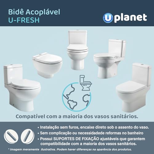 Ducha Higiênica Bidê U-Planet - Modelo U-Fresh Luxo Jato Duplo