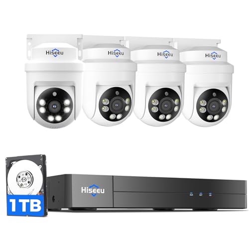 Hiseeu 3K 360 PTZ Wired Security Camera System
