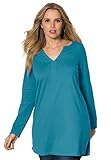 Roamans Women's Plus Size Y-Neck Max Tunic