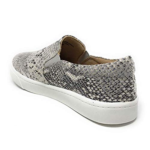 Emimarol Women's Platform Sneakers Leopard Print Loafers Shoes Fashion Slip On Sneakers Beige