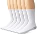 Fruit Of The Loom Men's 6 Pack Cushioned Crew Socks