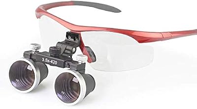 Dentasop Dental Loupes 3.5x Magnifier 429mm Working Distance Red