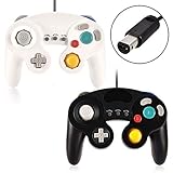 VOYEE Gamecube Controller - 2 Pack Classic Wired Controllers Gamepad for Nintendo Wii Gamecube (Black & White)