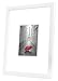 Americanflat 11x14 Picture Frame with Shatter-Resistant Glass - Use as 5x7 Frame with Mat or Display 11x14 Photo Without Mat - Signature Collection - Picture Frames for Wall Display - White