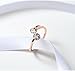 Simple Elegant Opening White Gold Plating Rhinestone Adjustable 18K Rose Gold Plated Cubic Zircon Ring Crystal Wedding Ring Size 8