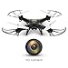 Holy Stone HS110 FPV Drone with 720P HD Live Video WiFi Camera 2.4GHz 4CH 6-Axis Gyro RC Quadcopter with Altitude Hold, Gravity Sensor and Headless Mode Function RTF, Color Black