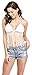 Women's Sexy Crochet Knit Halter Tassel Bralette Crop Blouse Fringe Tassel Bikini Bra,White,One Size