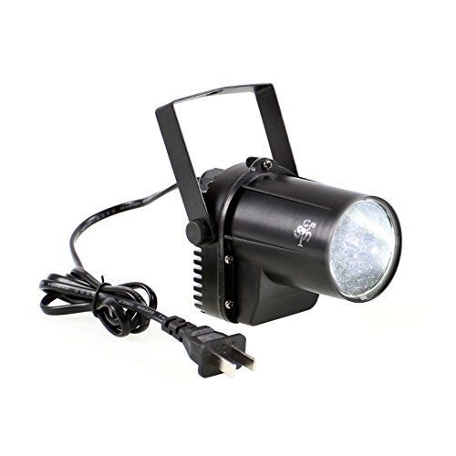 TSSS XL100-W-X4 3W White LED Spotlight Party Stage Light with Stand for Disco Pub Light (4 Pack)