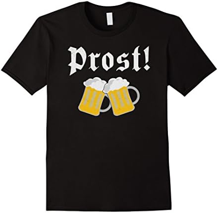 Mens Funny 2017 Oktoberfest Shirt - Prost! Cheers in German XL Black