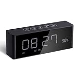 Alarm Clock Radio with Bluetooth Speaker, Digital FM Radio, Stereo Sound, Night Light, Manual Dimmer, Snooze, Large LED Display- A Good Choice for Daily Use and Recreation