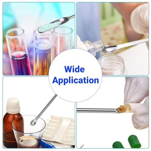 5 Uds. Espátula de Laboratorio de Acero Inoxidable Micro Cuchara de Doble Cabeza Mango Largo para Sacar Ingredientes