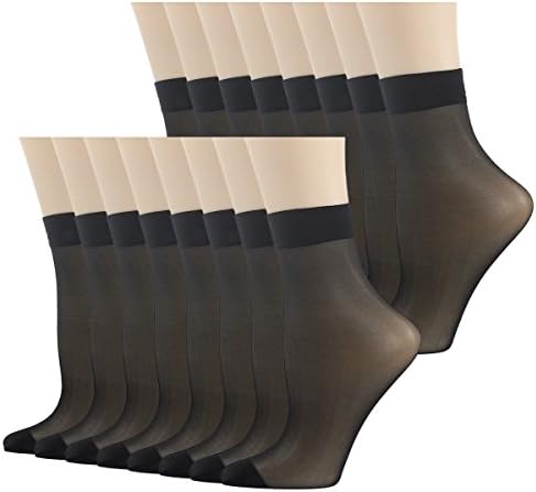 INCHER Women's Girl's Ankle High Short Socks Nylon Socks Tight Socks 4-16 Pairs