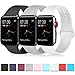Pack 3 Compatible with Apple Watch Band Series 4, Soft Silicone Band Compatible iWatch Series 4, Series 3, Series 2, Series 1 (Black/Gray/White, 38mm/40mm-M/L)