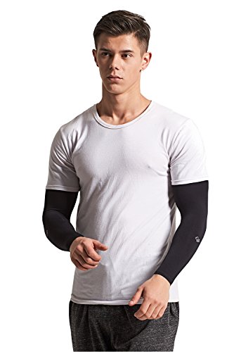 HOPESHINE Arm Cooling Sleeves UV Sun Protection Arm Sleeves for Cycling, Driving, Outdoor Sports, Golf, Basketball Sleeves for Men&Women to Cover Arms (3-Pairs Black) - Thumbnail 3