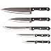 HULLR 6 Piece Stainless Steel Kitchen Knife Set with Wooden Block
