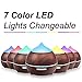 Essential Oil Diffuser XFelectronics 250ml Aromatherapy Oil Diffuser Wood Grain Ultrasonic Diffuser Cool Mist Humidifier with 7 Color Light, Auto-Off Safety, Aroma Diffuser For Home Baby Office Yoga