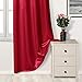 DWCN Red Curtain Faux Linen Country Modern Style Draperies 8 Grommets Window Curtain Panel 52x84 inch (set of 2 panels)Curtains for Bedroom/Kitchen/Dinning Room/Living Room
