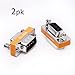 DB9 null modem male to female slimline data transfer serial port adapter 2 Pack