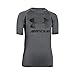 Under Armour Boys' HeatGear Armour Up Digi Fitted Short Sleeve Shirt, Graphite (043)/Black, Youth Medium
