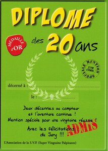 diplome 20 ans anniversaire
