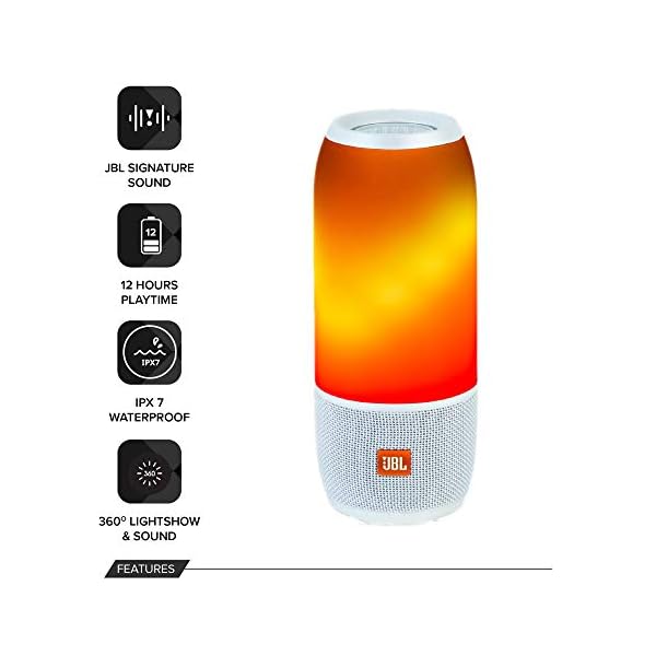 jbl pulse 3 wireless portable speaker with vibrant lightshow