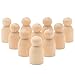 Wood Peg Dolls, 1-1/8 Inch Baby Shape Wooden Peg People, Pack of 50 Wooden Dolls for Play, Strong Birch Wooden People Figures, Peg Dolls Unfinished, Wooden Pegs for Crafts