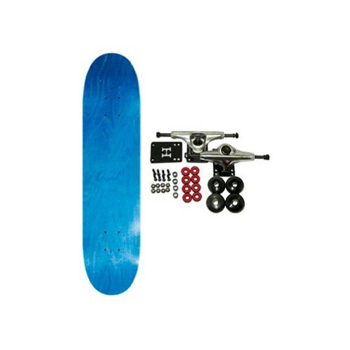 MOOSE Blank Skateboared Complete 7.63 STAINED BLUE - With Gr