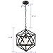 CLAXY Ecopower Industrial Edison Hanging Pendant 1 Light Large Size Art Deco Cage Lamp Guard