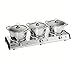 Tramontina 80154/533DS Home Appliances Triple-Hob Electric Buffet Warmer with Stainless Steel Triply Base Cookware, 7 Piece