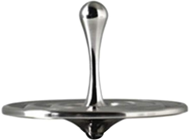 POOYA Magnetic Spinning Top, Droplets Humming Rotating Metal Gyro Spiner Unique Gifts Spin Forever (Silver-Desk 1pcs)