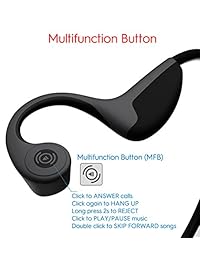 Bone Conduction Auriculares Bluetooth 5.0 Abiertos Auriculares de Deporte Inalámbricos con Micrófono para Jogging Running Ciclismo de Conducción, Resistente al sudor y Ligero 1,2 oz (Gris)