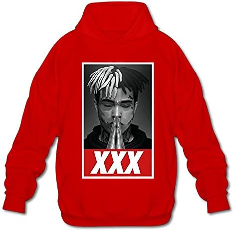 Men's Adult Xxxtentacion Top Hot Cool Rap Top Hoodie Sweatshirt Black