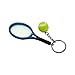 SPHTOEO Creative Alloy Sport Style Tennis Ball Keychain Tennis Racket Key Chain Key Ring 5 Color Set