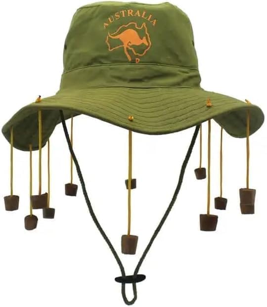 FAIRY BOUTIQUE Unisex Australian Cork Hat – Classic Aussie Outback Bush Hat with Dangling Corks | Australia Day Fancy Dress Accessory for Outdoor Parties & Festivals Green