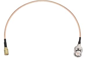 DHT Electronics RF coaxial Coax Cable Assembly BNC Male to SMB Female 12''