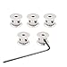 WINSINN GT2 Pulley 16 Teeth 3mm bore 6mm Width 16T H-Type Timing Belt Pulley Wheel Aluminum for 3D Printer (Pack of 5Pcs)
