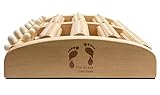 Wooden Foot Massage Roller with Reflexology (Large) Plantar Fasciitis Relief Acupressure Tool Bonus eBook Premium Quality, Lightweight Easy Foot Comfort