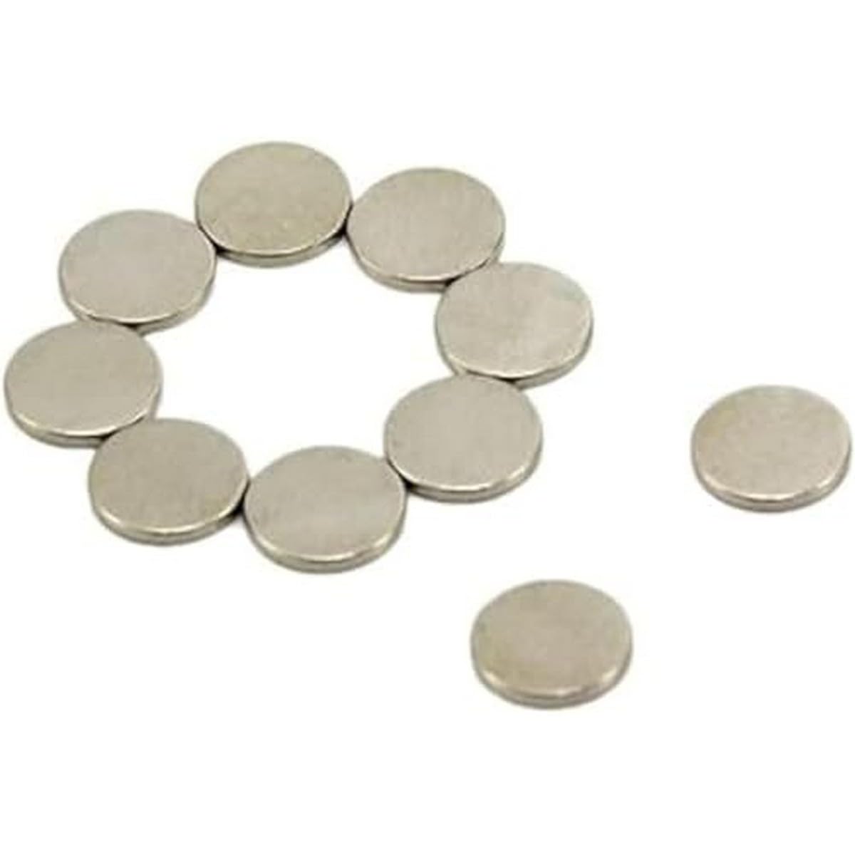 Diametrically Magnetised N42 Neodymium Magnet for Reed Switches, Rack and Pinions, Shafts and to Provide Rotational movement - 8mm dia x 1mm thick - Pack of 10