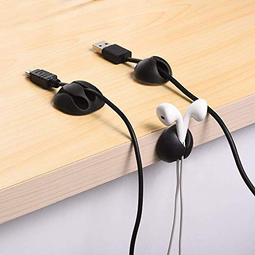 image for Onwon 12 Pieces Multipurpose Desktop Cable Clips Holders for Organizin