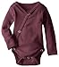 L'ovedbaby Unisex Baby 100% Organic Kimono Bodysuit (Eggplant, 3-6m)