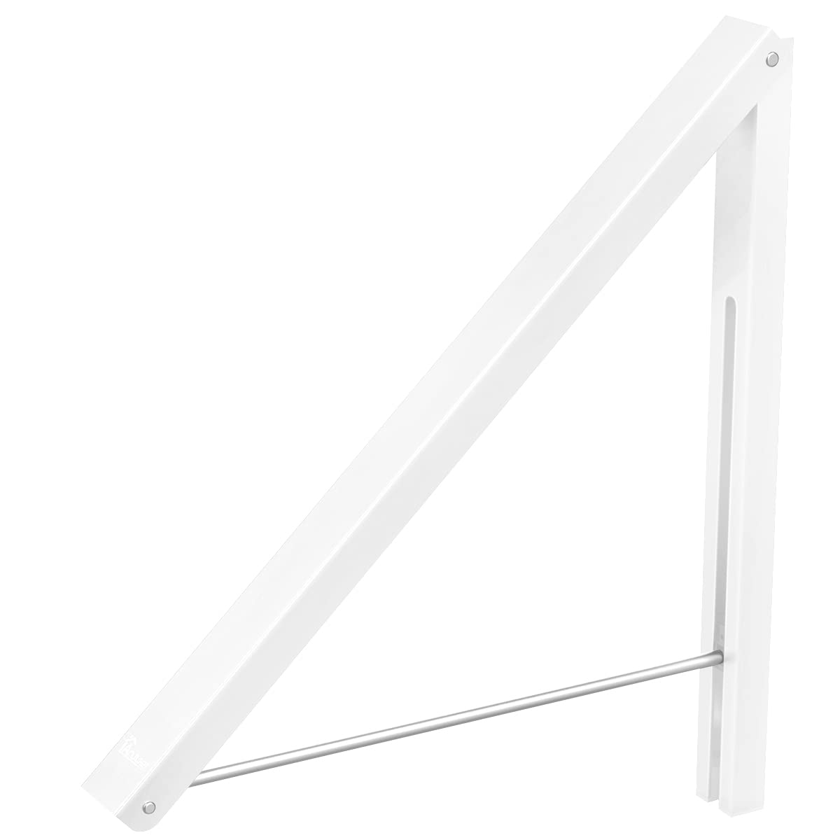 Anjuer - Folding Coat Rack Wall Mounted Retractable Aluminium Easy Installation White