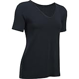 Under Armour Women's Athlete Recovery Short sleeve Sleepwear, Black/Carbon Heather, Small