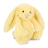 Jellycat Bashful Lemon Bunny Stuffed Animal, Medium, 12 inches
