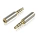 Gold Plated 3.5mm Male to 2.5mm Female Headphone Audio Adapter Jack Stereo or Mono for Apple iPhone 3GS 4G 4S 5 Samsung Galaxy S3 S4 Galaxy Note 2 iPad 2 3 4 iPad Mini (2 Pack)