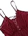 PARTY LADY Lingerie Womens Sexy Sleepwear Lace Babydoll Sets Plus Size Nightwear for Sex Size 3XL Wine Red